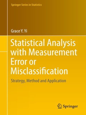 cover image of Statistical Analysis with Measurement Error or Misclassification